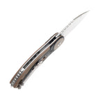 60XT Folding Knife Pocket Knife, High Hardness 14C28N Precision Steel Blade Unique G10 Handle With Carbon Fiber Inlay Ideal for Outdoor Forest Fishing Camping Hiking Backpacking Decent Gift Father Men