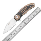60XT Folding Knife Pocket Knife, High Hardness 14C28N Precision Steel Blade Unique G10 Handle With Carbon Fiber Inlay Ideal for Outdoor Forest Fishing Camping Hiking Backpacking Decent Gift Father Men