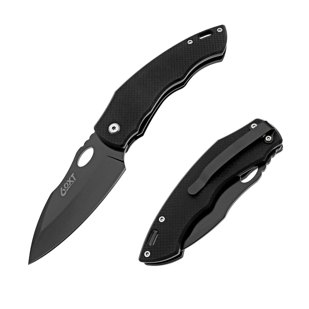 60XT XT1319G Pocket Knife, Foldabe Knvies, G10 Handle, Compact Everyday Carry Backpacking Hiking Hunting Camping Survival Tactical Hand Tool Self Defence