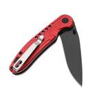 60XT XT1321 Red Folding Pocket Knife, Anodized Aluminum Handle, Comes with Belt Clip Flip Open Light Weight, Ideal For Camping Hunting Outdoor Fishing Activity, Gift for Men Women