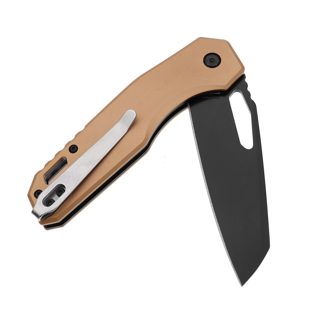 60XT XT1318 Camping Hunting Knife, Unique Compact Light Weight Aluminum Handle With Belt Clip Liner Lock For Outdoor Activity Camping Fishing Hiking Backpacking Men Wome's Gift