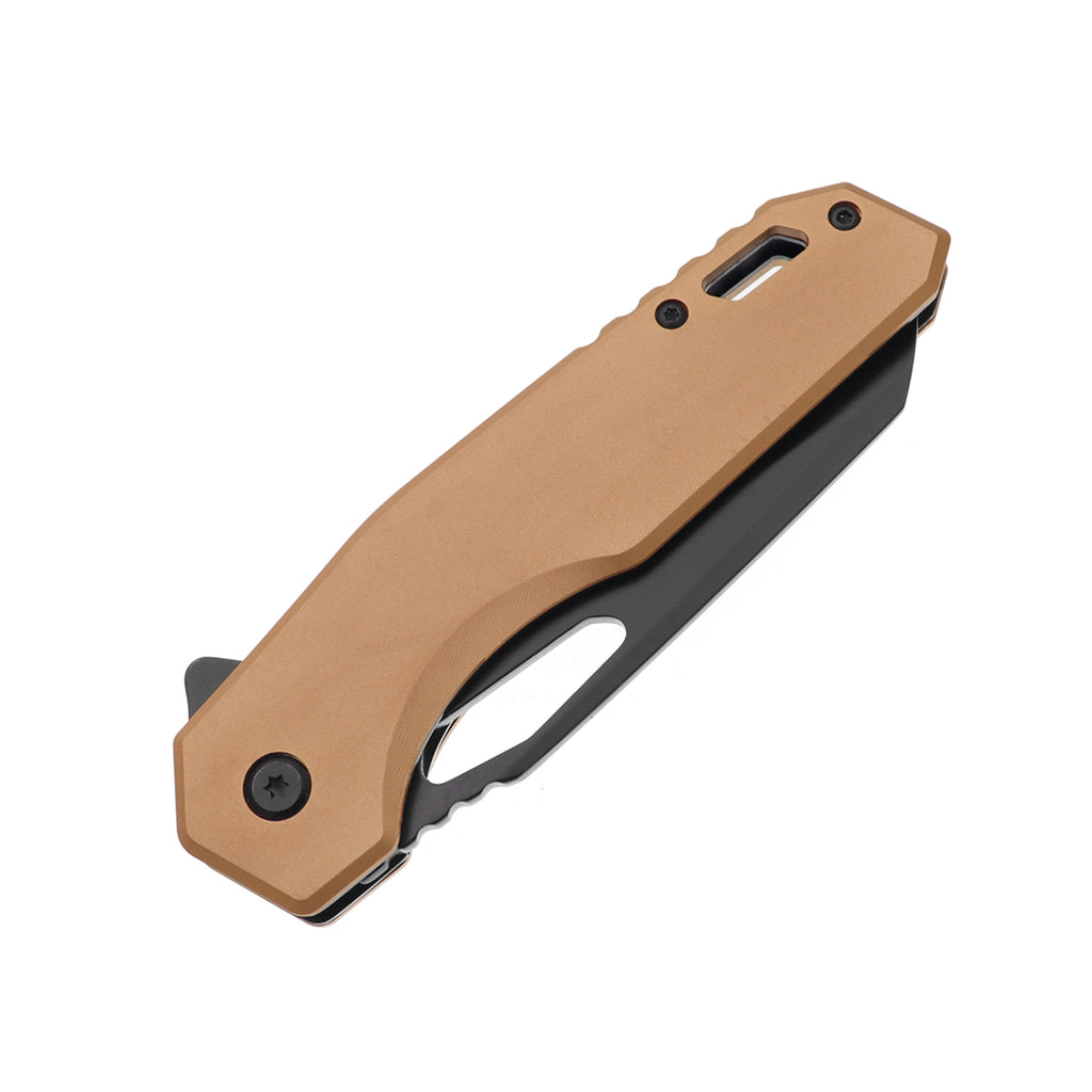 60XT XT1318 Camping Hunting Knife, Unique Compact Light Weight Aluminum Handle With Belt Clip Liner Lock For Outdoor Activity Camping Fishing Hiking Backpacking Men Wome's Gift