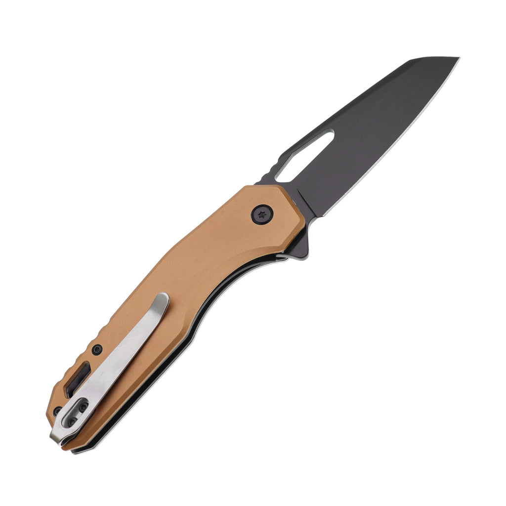 60XT XT1318 Camping Hunting Knife, Unique Compact Light Weight Aluminum Handle With Belt Clip Liner Lock For Outdoor Activity Camping Fishing Hiking Backpacking Men Wome's Gift