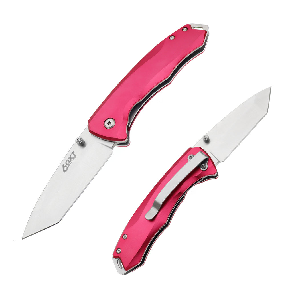 60XT XT1330 Pocket Knife For Women, Foldable Portable Handy Folding Knvies, Sharpness Liner Lock Comes With Belt Clip Gift For Women
