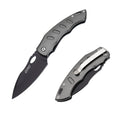 60XT XT1319 Folding Pocket Knife, Survival Knife Liner Lock with Clip, Tactical Knives, Black Blade Ideal For Outdoor Camping Fishing Hunting