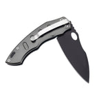 60XT XT1319 Folding Pocket Knife, Survival Knife Liner Lock with Clip, Tactical Knives, Black Blade Ideal For Outdoor Camping Fishing Hunting