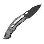 60XT XT1319 Folding Pocket Knife, Survival Knife Liner Lock with Clip, Tactical Knives, Black Blade Ideal For Outdoor Camping Fishing Hunting