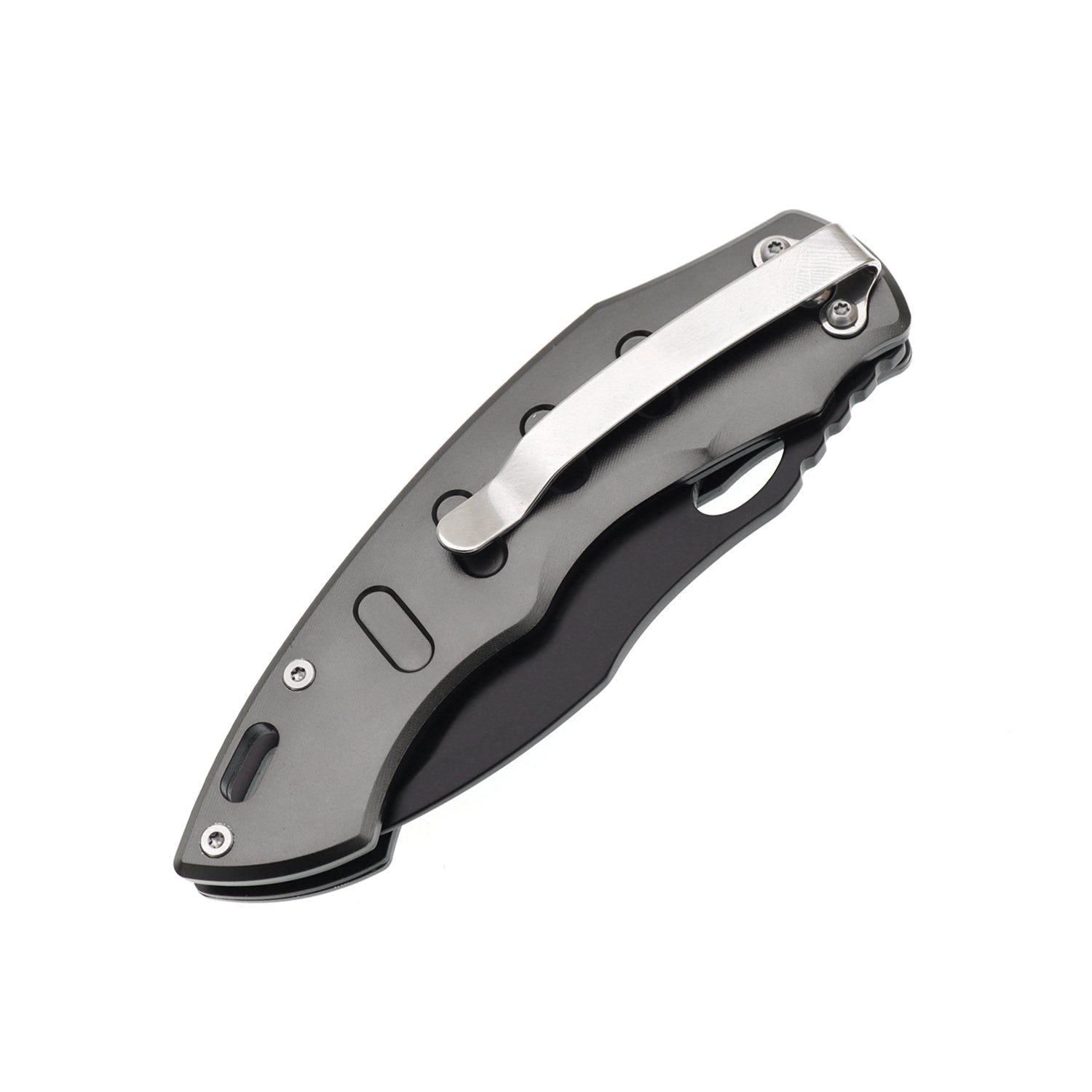 60XT XT1319 Folding Pocket Knife, Survival Knife Liner Lock with Clip, Tactical Knives, Black Blade Ideal For Outdoor Camping Fishing Hunting