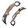 60XT XT1325 Karambit Knife, Folding Pocket Knife, Tactical Survival Knife Everyday Carry Sharp Claw Knife Reverse Grip Outdoor Tool Folding Karambit G10 Handle