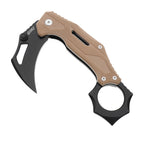 60XT XT1325 Karambit Knife, Folding Pocket Knife, Tactical Survival Knife Everyday Carry Sharp Claw Knife Reverse Grip Outdoor Tool Folding Karambit G10 Handle