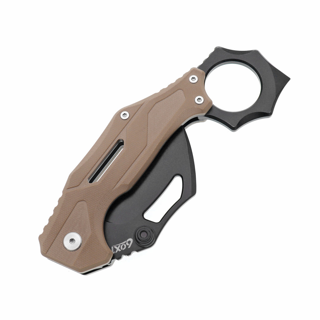 60XT XT1325 Karambit Knife, Folding Pocket Knife, Tactical Survival Knife Everyday Carry Sharp Claw Knife Reverse Grip Outdoor Tool Folding Karambit G10 Handle