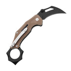 60XT XT1325 Karambit Knife, Folding Pocket Knife, Tactical Survival Knife Everyday Carry Sharp Claw Knife Reverse Grip Outdoor Tool Folding Karambit G10 Handle