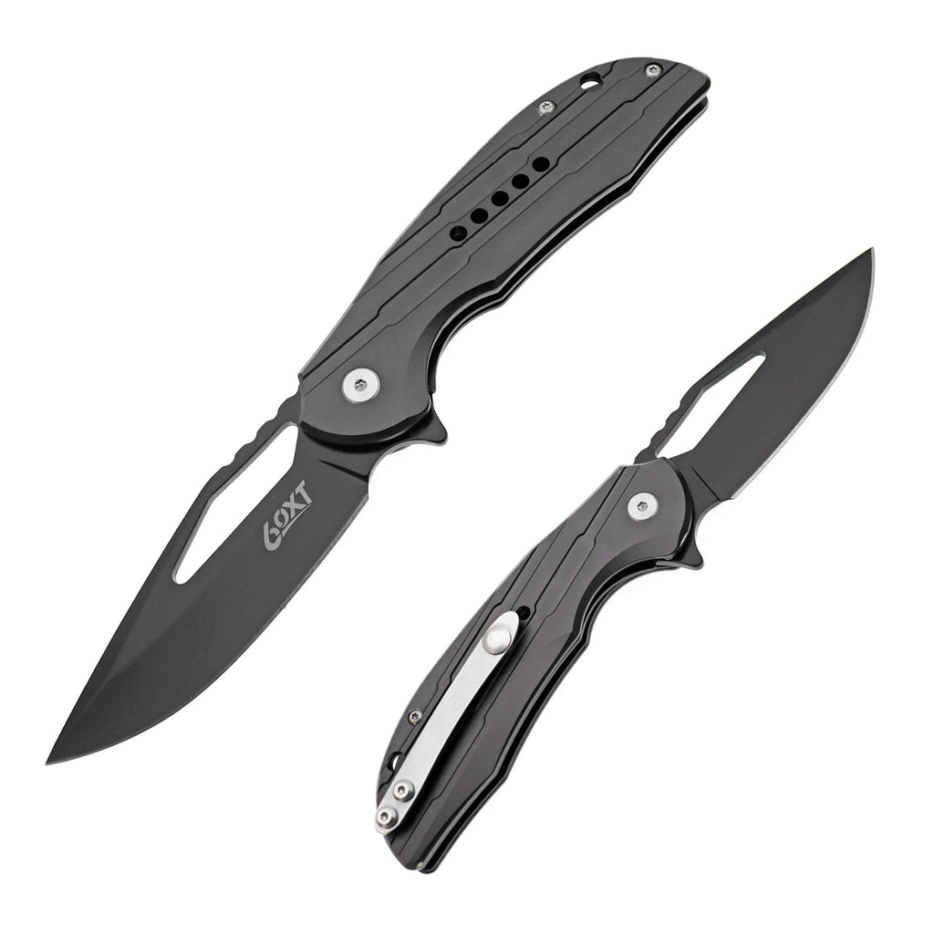 60XT XT1320 Pocket Knife, Folding Knives, Light-Weight Aluminum Alloy Handle, Precision Inner Ball Bearing, Fast Deployment Open-Assisted For Outdoor Activity Camping Fishing Hiking