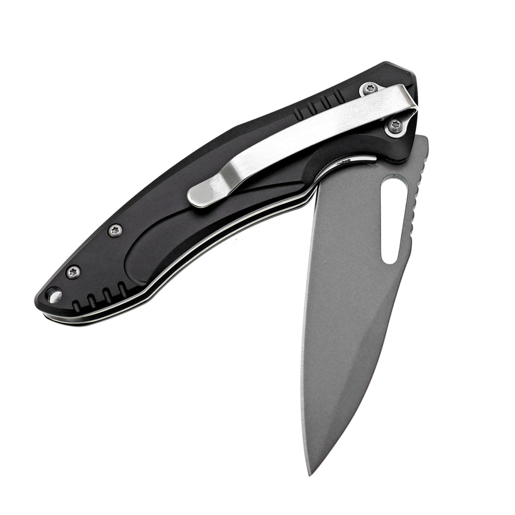60XT XT1305 Folding Pocket Knife, Small EDC Aluminum Handle LIner Lock With Pocket Clip For Men Women Sharp Camping Survival Hiking Knives