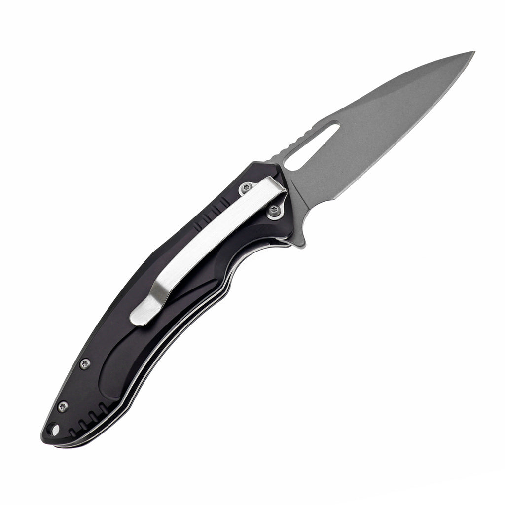 60XT XT1305 Folding Pocket Knife, Small EDC Aluminum Handle LIner Lock With Pocket Clip For Men Women Sharp Camping Survival Hiking Knives