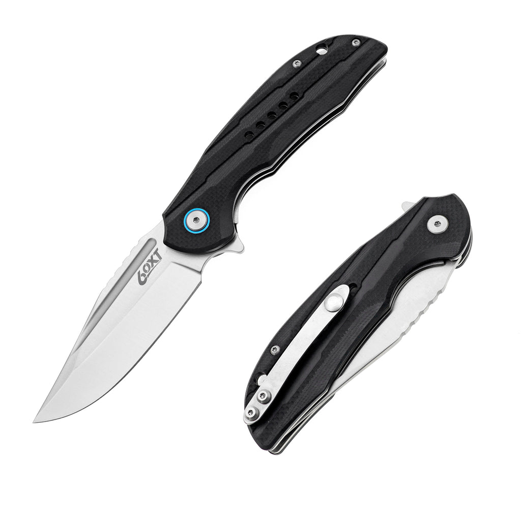60XT XT132G Pocket Knife, Folding Knives, G10 Handle, Precision Inner Ball Bearing, Fast Deployment Open-Assisted For Outdoor Activity Camping Fishing Hiking