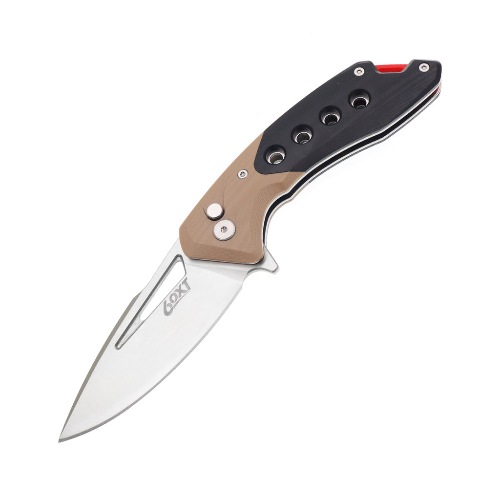 60XT Folding Pocket Knife, High Hardness 14C28N Steel Blade With Clip for Men Unique & Compact Design G10 Handle Ideal For Outdoor Camping Hiking Fishing Decent Gift