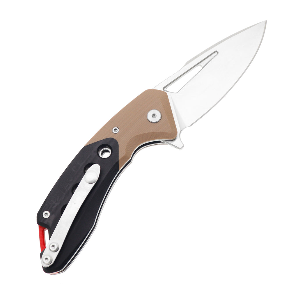 60XT Folding Pocket Knife, High Hardness 14C28N Steel Blade With Clip for Men Unique & Compact Design G10 Handle Ideal For Outdoor Camping Hiking Fishing Decent Gift