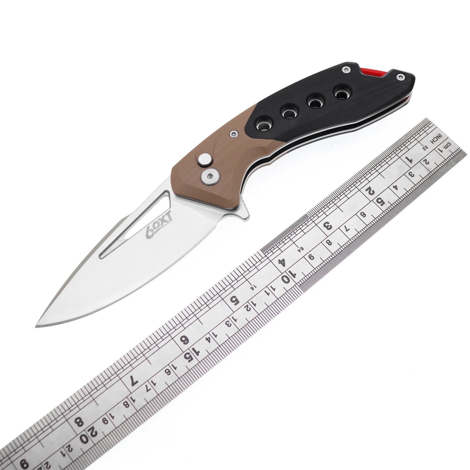 60XT Folding Pocket Knife, High Hardness 14C28N Steel Blade With Clip for Men Unique & Compact Design G10 Handle Ideal For Outdoor Camping Hiking Fishing Decent Gift