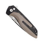 60XT XT1360 Pocket Folding Knife - Folding Knife with Button Lock, 14c28n Blade, G10 Carbon Fiber Handle, Edc Knife with Lock, Camping Survival Hiking Knife for Everyday Carry and Outdoor Use