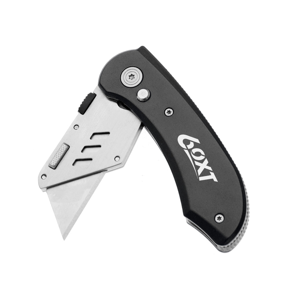 60XT Utility Knife Folding Safety Lock & Quick Change with 10 Extra SK5 Replacement Blade Lightweight Aluminum Handle & Pocket Clip Multi-Use Box Cutter Office Home Art Diy Great Gift Choice