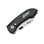 60XT Utility Knife Folding Safety Lock & Quick Change with 10 Extra SK5 Replacement Blade Lightweight Aluminum Handle & Pocket Clip Multi-Use Box Cutter Office Home Art Diy Great Gift Choice
