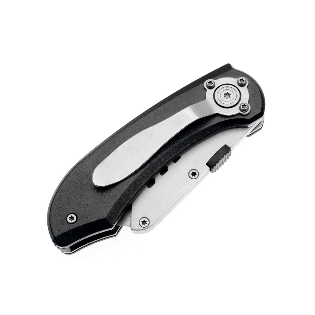 60XT Utility Knife Folding Safety Lock & Quick Change with 10 Extra SK5 Replacement Blade Lightweight Aluminum Handle & Pocket Clip Multi-Use Box Cutter Office Home Art Diy Great Gift Choice