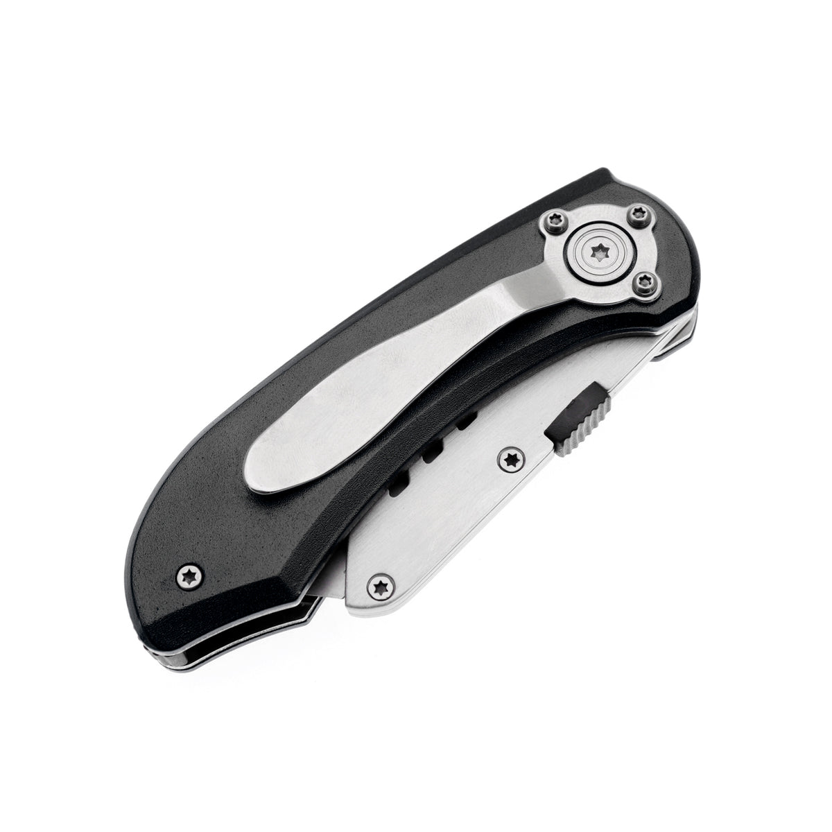 60XT Utility Knife Folding Safety Lock & Quick Change with 10 Extra SK5 Replacement Blade Lightweight Aluminum Handle & Pocket Clip Multi-Use Box Cutter Office Home Art Diy Great Gift Choice