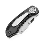60XT Utility Knife Folding Safety Lock & Quick Change with 10 Extra SK5 Replacement Blade Lightweight Aluminum Handle & Pocket Clip Multi-Use Box Cutter Office Home Art Diy Great Gift Choice (Black)