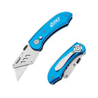 60XT Utility Knife Folding Safety Lock & Quick Change with 10 Extra SK5 Replacement Blade Lightweight Aluminum Handle & Pocket Clip Multi-Use Box Cutter Office Home Art Diy Great Gift Choice