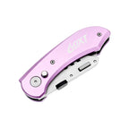 60XT Utility Knife Folding Safety Lock & Quick Change with 10 Extra SK5 Replacement Blade Lightweight Aluminum Handle & Pocket Clip Multi-Use Box Cutter Office Home Art Diy Great Gift Choice