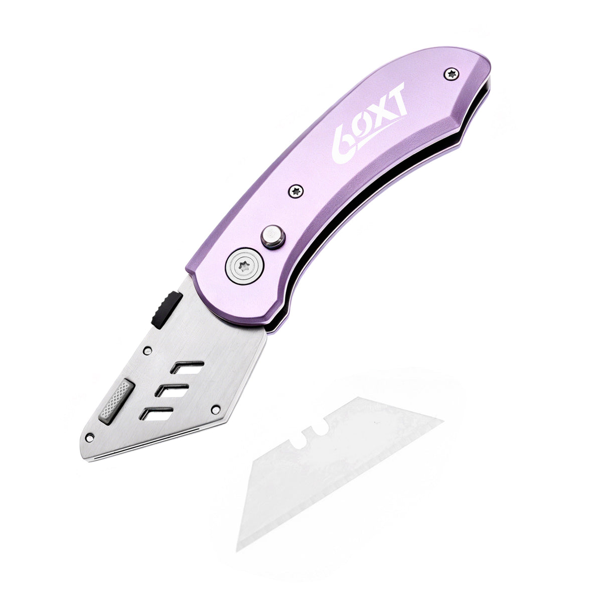 60XT Utility Knife Folding Safety Lock & Quick Change with 10 Extra SK5 Replacement Blade Lightweight Aluminum Handle & Pocket Clip Multi-Use Box Cutter Office Home Art Diy Great Gift Choice