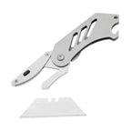 60XT Small Utility Knife, Mini Box Cutter with Bottle Opener, Compact Portable Light Weight Everyday Carry Extra SK5 Replacement blades Foldable Quick Change Pocket EDC Gear for Carton, Carboard