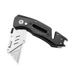 60XT Folding Box Cutter, Utility Knife with Bottle Opener EDC Gear Multi Function Hex Wrench ScrewDriver Safety Lock Quick Change 10PCS Extra SK5 Replacement Blade Multitool Men Father Best Gift Choice