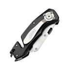 60XT Folding Box Cutter, Utility Knife with Bottle Opener EDC Gear Multi Function Hex Wrench ScrewDriver Safety Lock Quick Change 10PCS Extra SK5 Replacement Blade Multitool Men Father Best Gift Choice