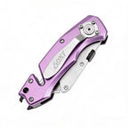 60XT Box Cutter Folding With Bottle Opener Utility Knife Wrench 5/6/7/8/9/10mm MultiFunction Tool Safety Lock Quick Change 10PCS Extra SK5 Replacement Blade Multools for Men Women Christmas Father Gift (UPG.V.Purple)