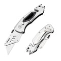 60XT Box Cutter Folding With Bottle Opener Utility Knife Wrench 5/6/7/8/9/10mm MultiFunction Tool Safety Lock Quick Change 10PCS Extra SK5 Replacement Blade Multools for Men Women Christmas Father Gift