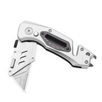 60XT Box Cutter Folding With Bottle Opener Utility Knife Wrench 5/6/7/8/9/10mm MultiFunction Tool Safety Lock Quick Change 10PCS Extra SK5 Replacement Blade Multools for Men Women Christmas Father Gift