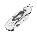 60XT Box Cutter Folding With Bottle Opener Utility Knife Wrench 5/6/7/8/9/10mm MultiFunction Tool Safety Lock Quick Change 10PCS Extra SK5 Replacement Blade Multools for Men Women Christmas Father Gift