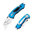60XT Folding Utility Knife With Bottle Opener Hex Wrench Safety Lock Quick Change 10 Extra SK5 Replacement Blade Lightweight Aluminum Handle Pocket Clip Multitool Box Cutter Men Father Diy Gift Choice
