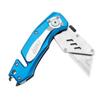 60XT Folding Utility Knife With Bottle Opener Hex Wrench Safety Lock Quick Change 10 Extra SK5 Replacement Blade Lightweight Aluminum Handle Pocket Clip Multitool Box Cutter Men Father Diy Gift Choice